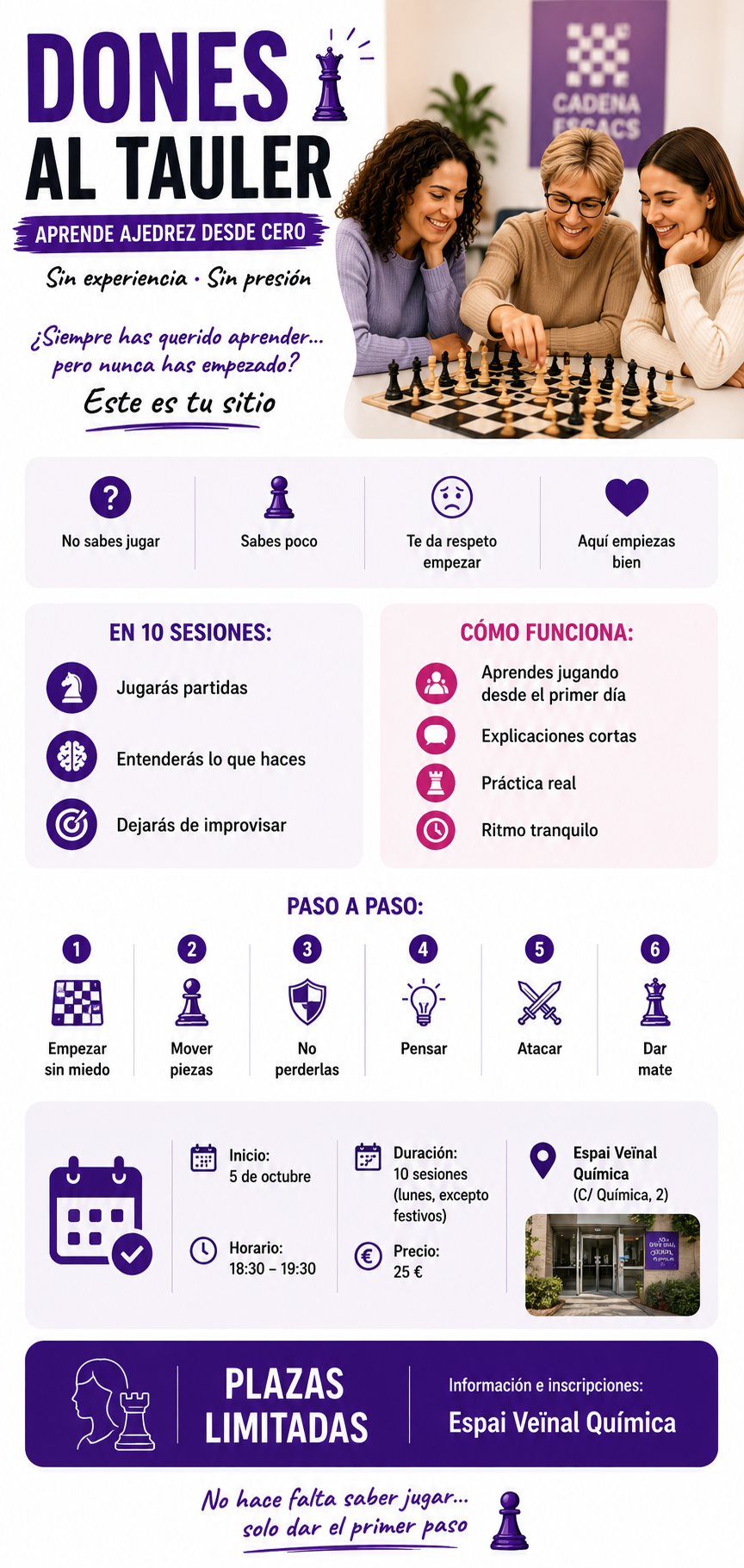 Curso ajedrez mujeres
